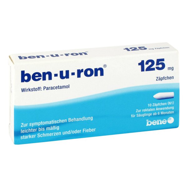 Paracetamol Z&auml;pch. 125 mg (ben-u-ron)