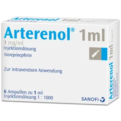 Arterenol 1 mg / 1 ml ( Pkg. á 6 Amp. )