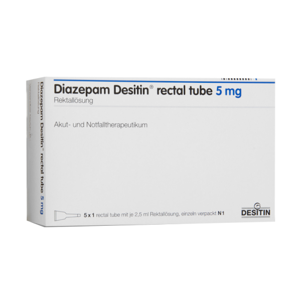 Diazepam rectal 5 mg / 2,5 ml Phi